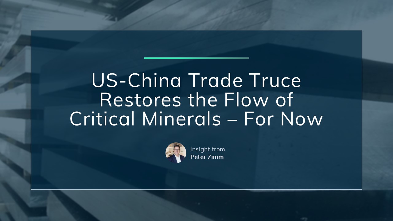 US-China Trade Truce Restores the Flow of Critical Minerals – For Now